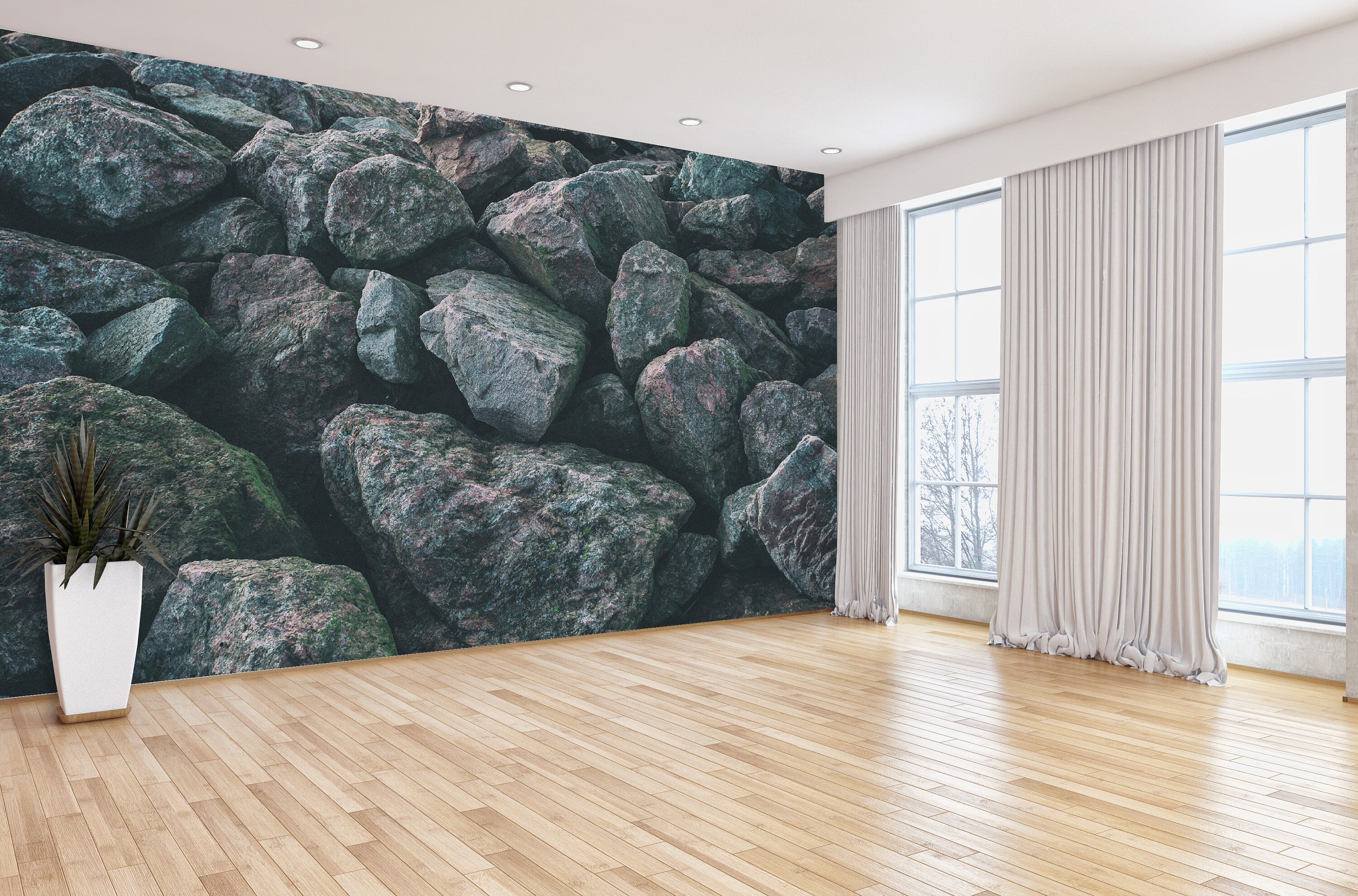 ROCKS Mural Wall Print Wallpaper | Etsy
