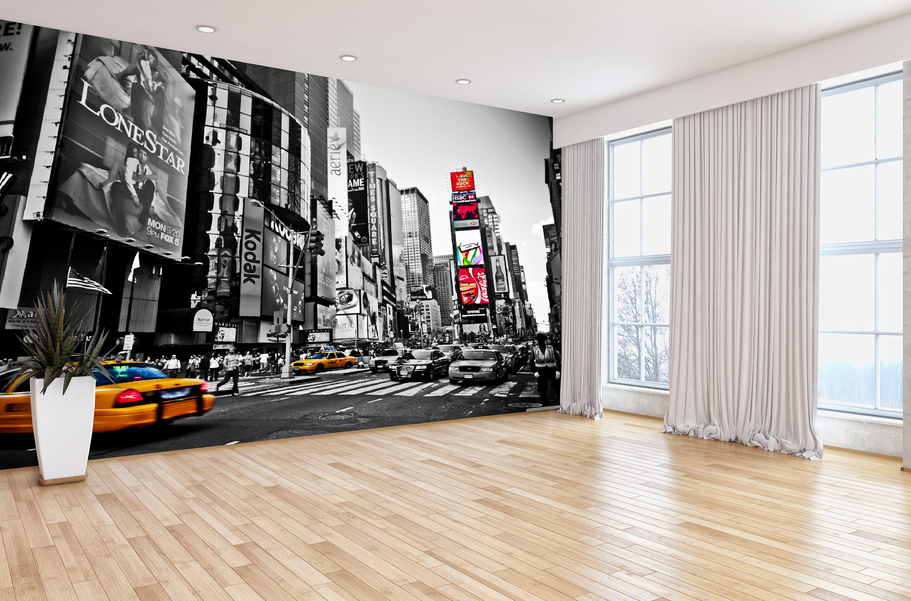 NEW YORK STREETS Mural Wall Print Wallpaper Etsy