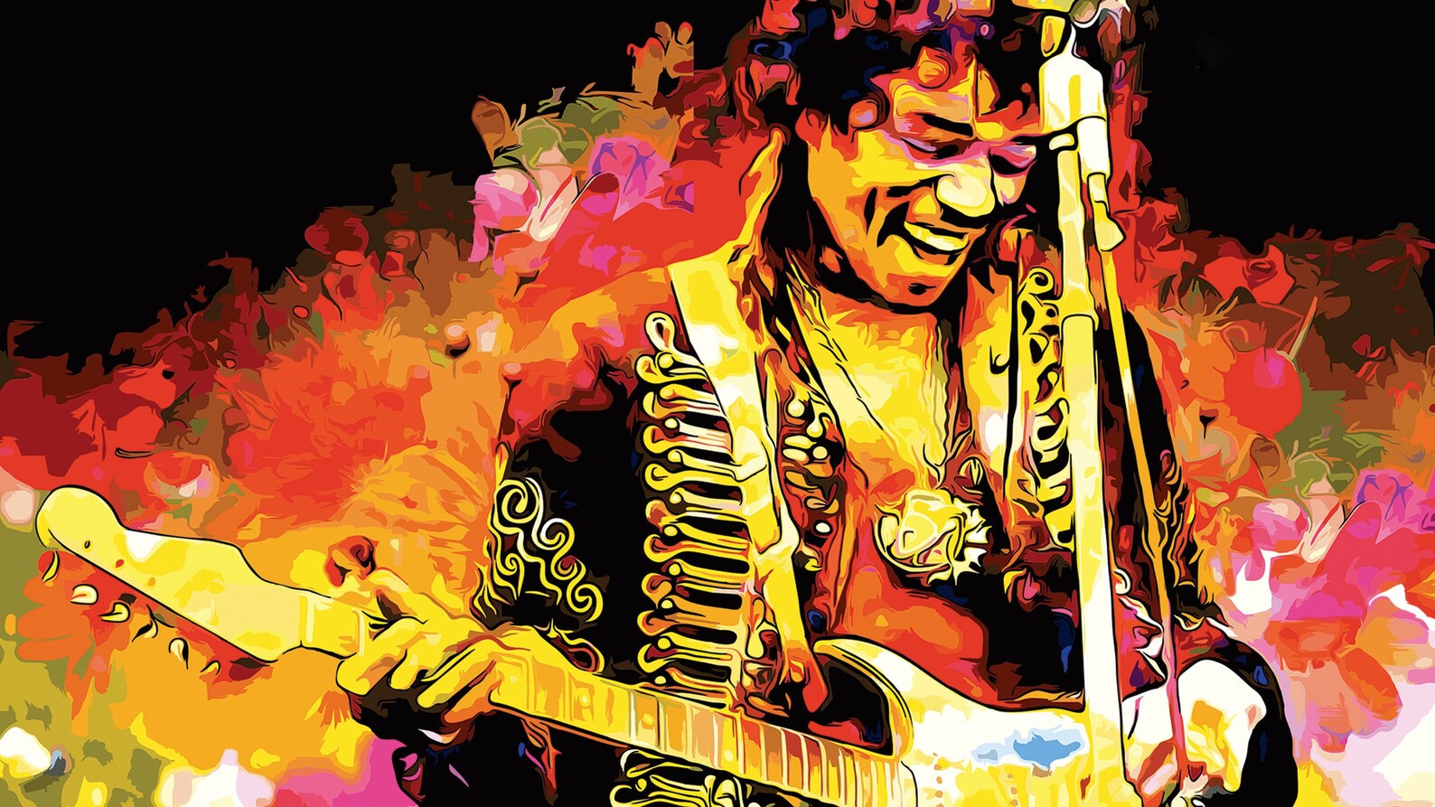 JIMI HENDRIX Guitar Legend Canvas Wall Art Etsy