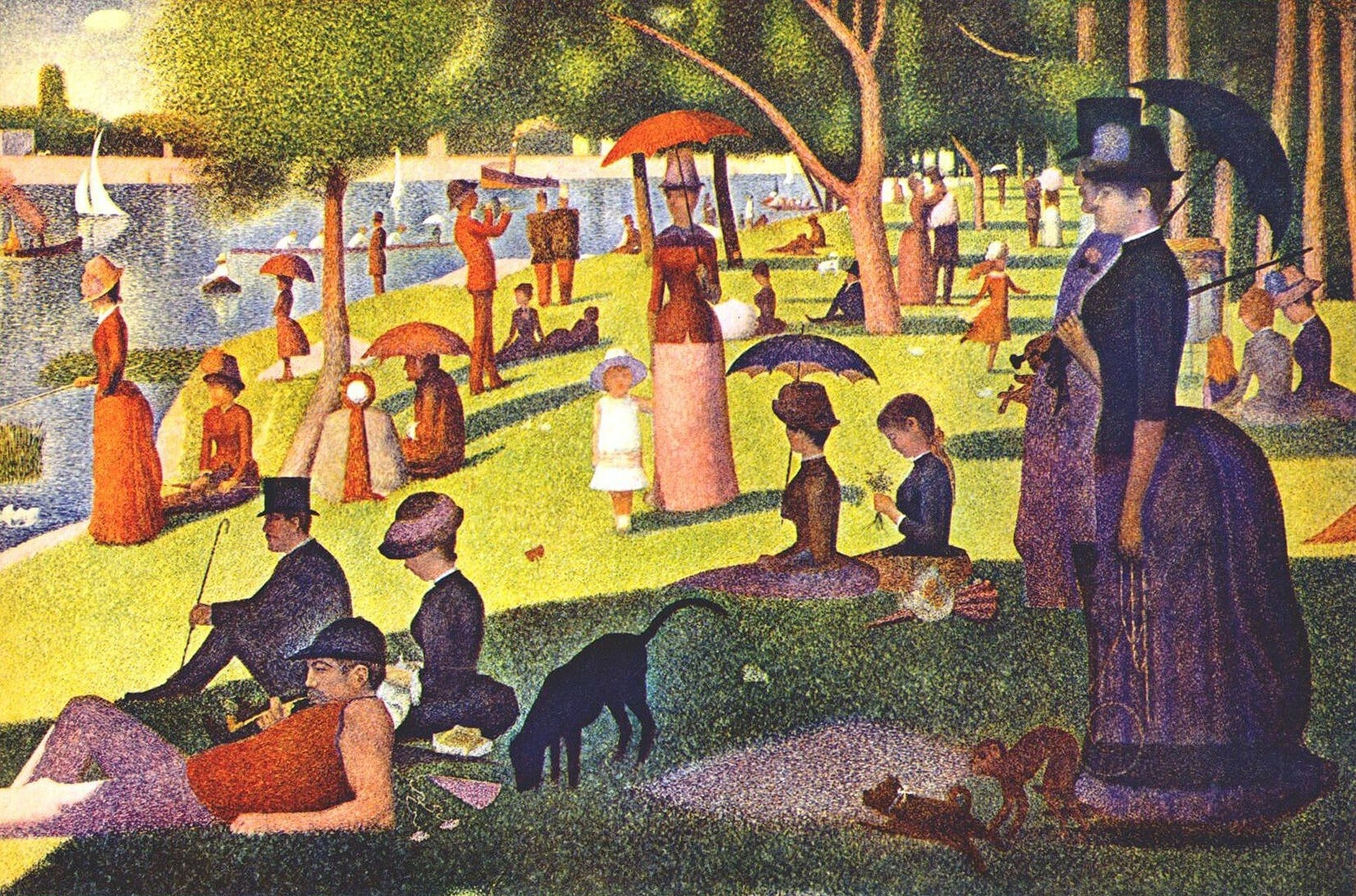 Georges Seurat Sunday Afternoon Canvas Wall Art Etsy