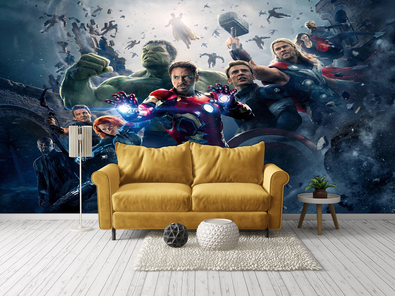 AVENGERS Mural Wall Print Wallpaper Etsy