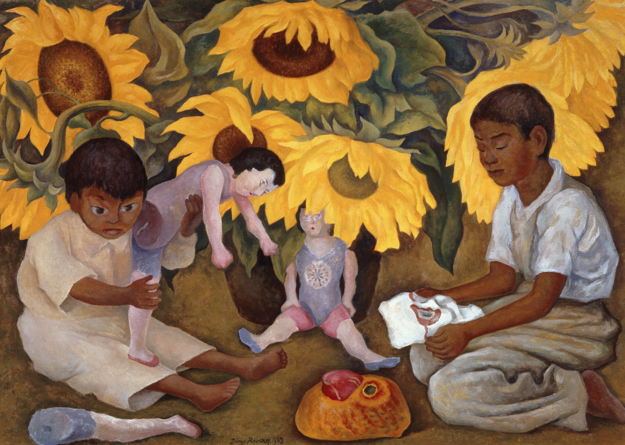 DIEGO RIVERA SUNFLOWERS Art Canvas Wall Art Etsy