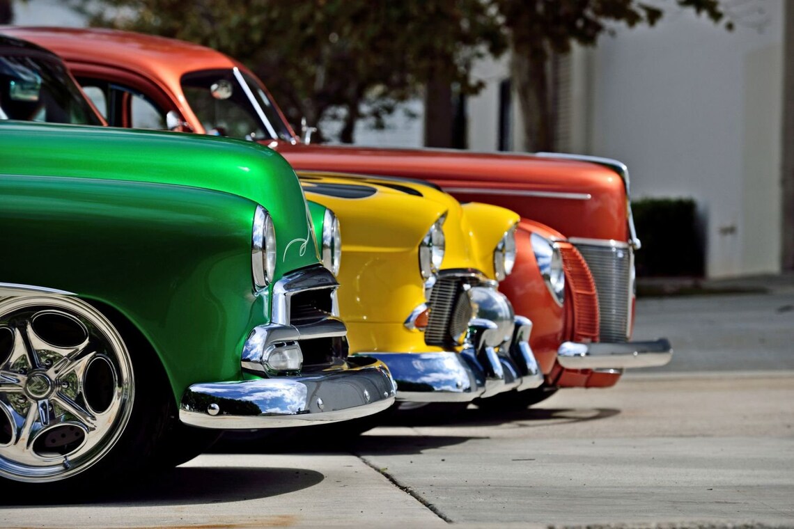 AMERICAN VINTAGE CARS Canvas Wall Art Etsy