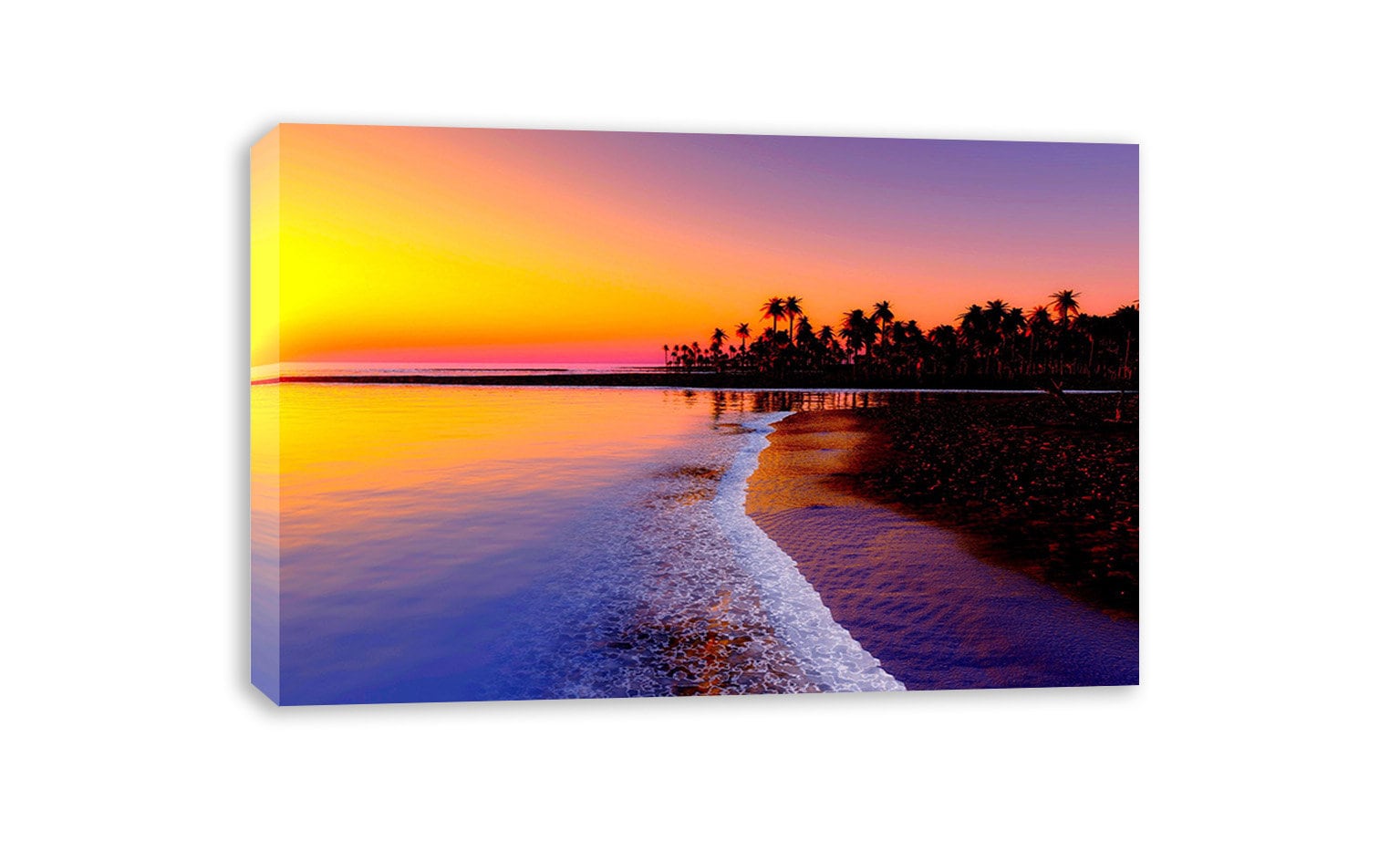 TROPICAL SUNSET BEACH Canvas Wall Art Etsy