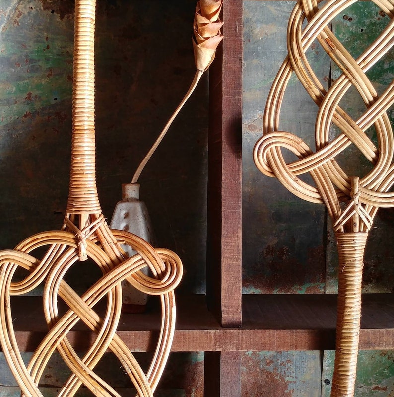 Woven rattan dust beater / rug beater / carpet beater / Etsy