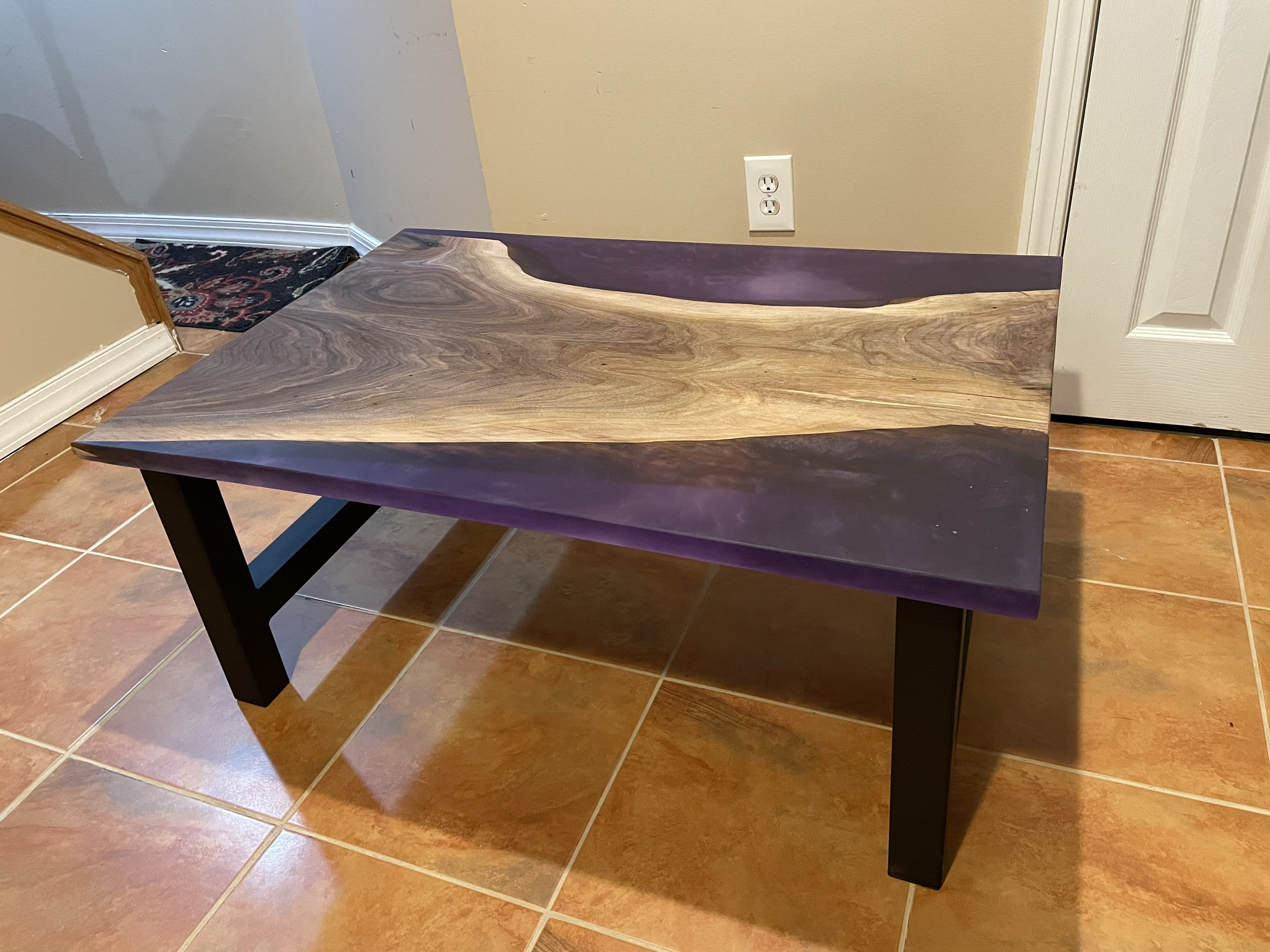Walnut and Epoxy Coffee Table Etsy