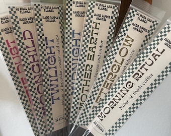 Hand dipped incense packs