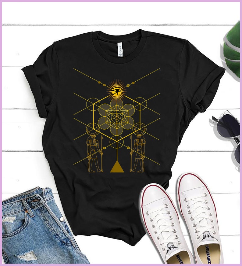 Sacred Geometry Science Egyptian HORUS HERU T-Shirt