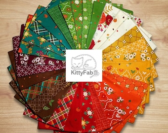 Autumn Afternoon by Heather Peterson | 31-Piece Curated Fat Quarter Bundle | Riley Blake | Cotton Fabric | Fall Quilting Sewing