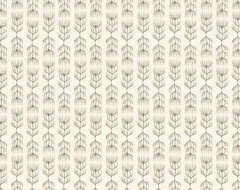Twin Hills by Ash Cascade | Queen Anne's Lace - Olive | Modern Floral Fabric | Cotton and Steel | Quilting Sewing
