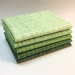 COCO Green Cotton Fabric 5-Piece Bundle Cotton Fabric FQ 1/4 Yard 1/2 Yard Michael Miller Blender Grid Basics Quilting Decor Bild 5