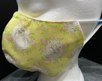 Brand New Disney Lady & the Tramp Print Design Cotton Handmade Washable Face Mask