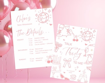 Personalised Weekend Itinerary | 30th Birthday Celebrations | Digital Download