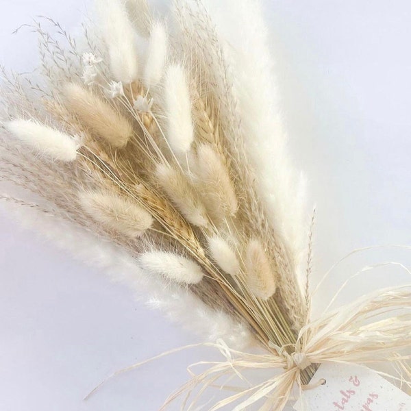 Natural Dried Flowers | Letterbox Gifts | Eco Friendly, Everlasting Dried Flowers and Pampas | Boho Home Decor | Scandi Style | Scandi Decor