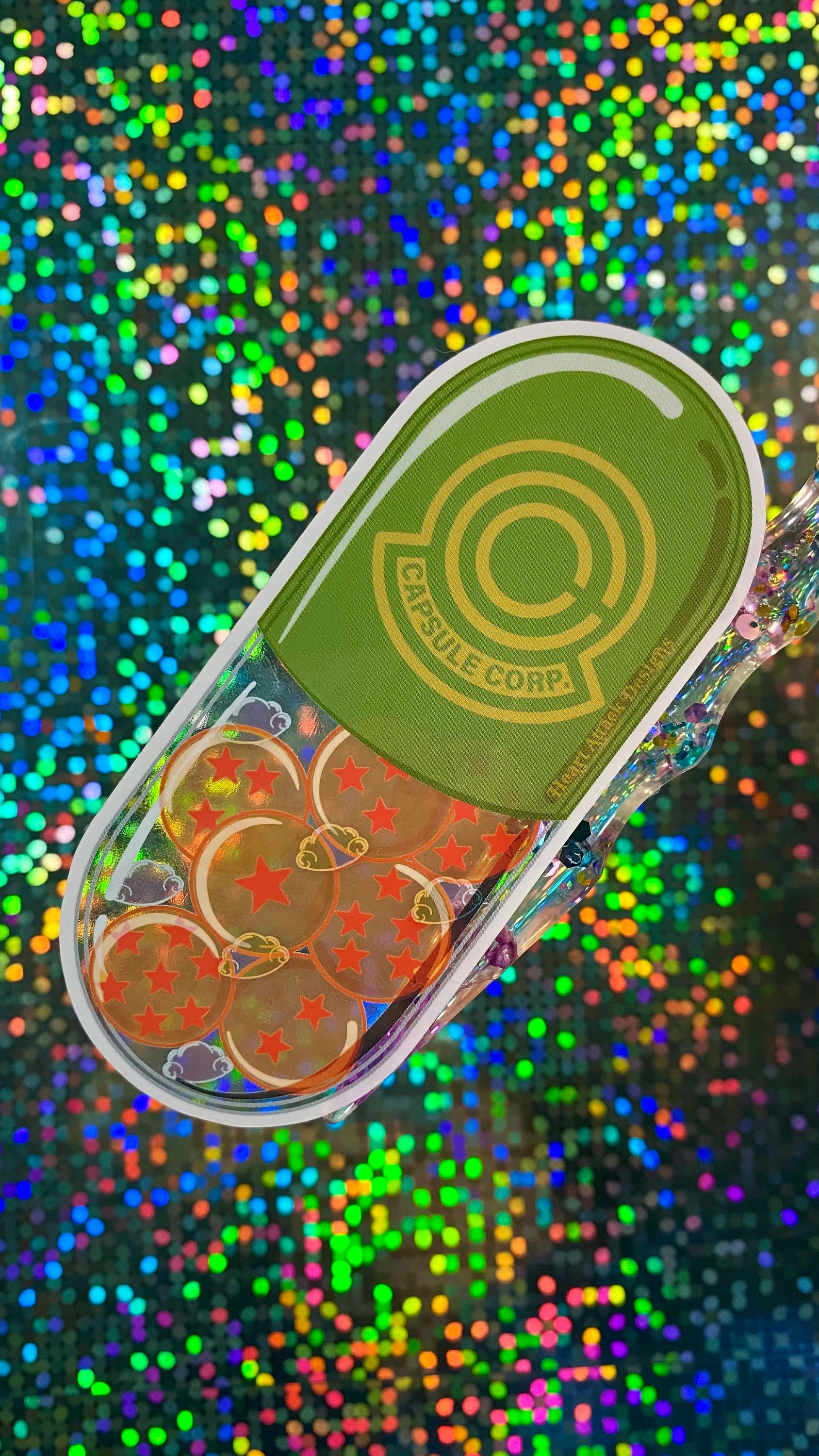 Dragon Ball Capsule Pill Clear or Holographic Vinyl Sticker Etsy UK