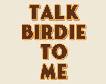 Talk Birdie To Me/ Golf Towel/ Golf/ Golf Accessories/ Towels/ Birdie/ Gifts for Him/ Gifts for Her/ Father's Day