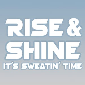 Rise & Shine It&#39;s Sweatin&#39; Time/ Gym Towel/ Fitness Towel/ Gym Accessories/ Towels/ Gifts for Coach
