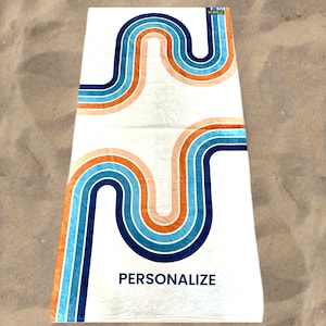 Personalized Beach Towel - Custom Nautical Towels for Pool & Lake, Add Your Name, Custom Towel, Unique Gift, Pool Towel, Nautical, Lake Life