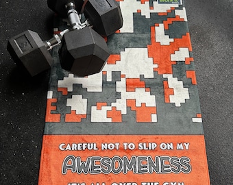 Awesomeness Gym Towel/ Gym Towel/ Fitness Towel/ Sweat Towel/ Exercise Towel/ Workout Towel/ Gym gift