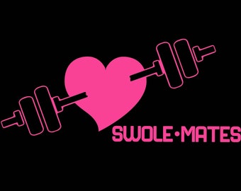 Swole-mates/ Gym Towel/ Fitness Towel/ Exercise Towel/ Sport Towel/ Sweat Towel/ Towels/ Workout Towel/ Funny Gift/ Weightlifting Gifts