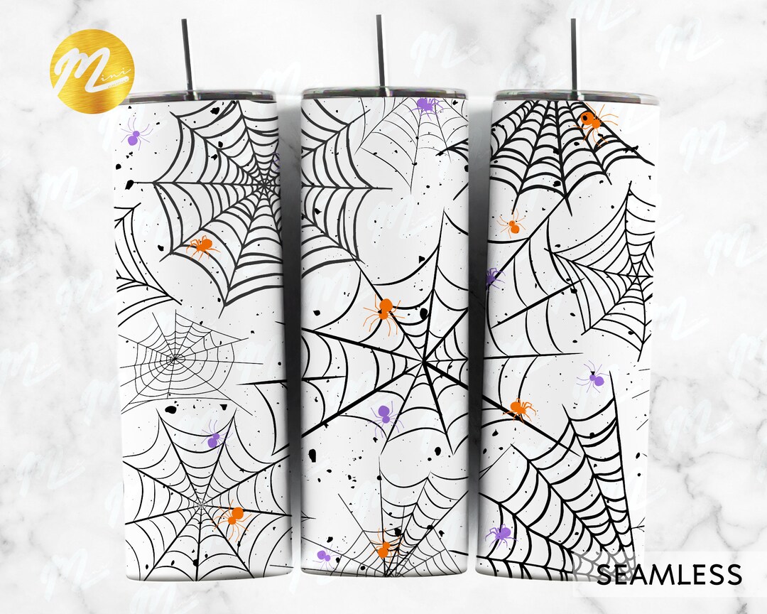 Spider Web Tumbler Wrap: Halloween 20oz Skinny Tumbler Design (digital ...
