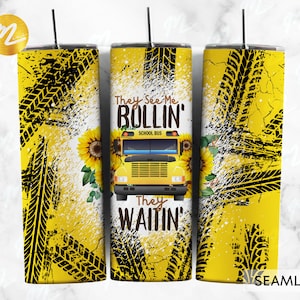 School Bus Driver 20oz Tumbler Sublimation Design (Digital Download)