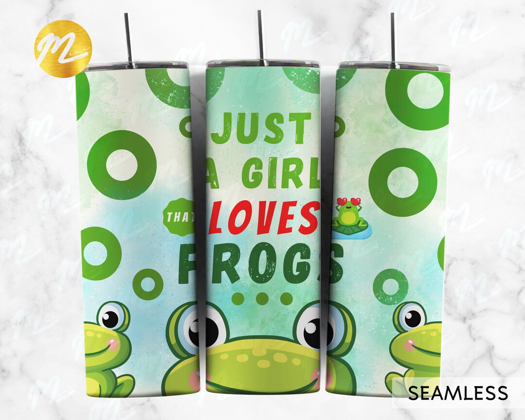 20oz Skinny Frog Tumbler Wrap Png , Frog Sublimation Designs, Cute Frog ...
