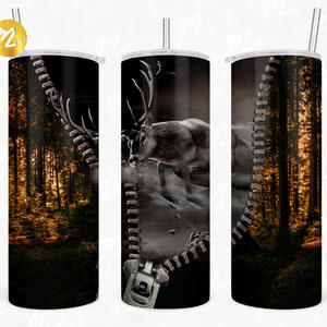 Deer Hunting Camo 20oz Tumbler Sublimation Design (Instant Download)