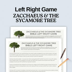 Bible Game,Zacchaeus & the Sycamore Tree Left Right Game,Women Ministry,Sunday School Youth Group Activity,Church VBS Pass the Prize