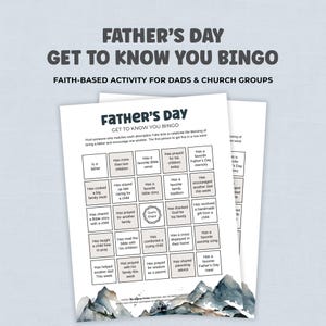 Father’s Day Christian Bingo Game Printable, Bible-Based Church Activity for Dads, Faith-Based Icebreaker, Men Ministry Ideas, Family Fun