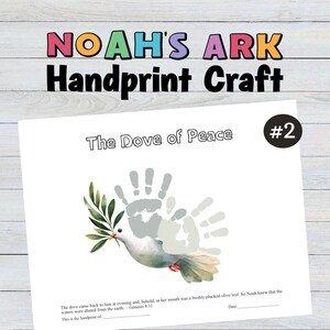 Noah&#39;s Ark Handprint Craft: Sunday School Bible Activity (PDF Printable
