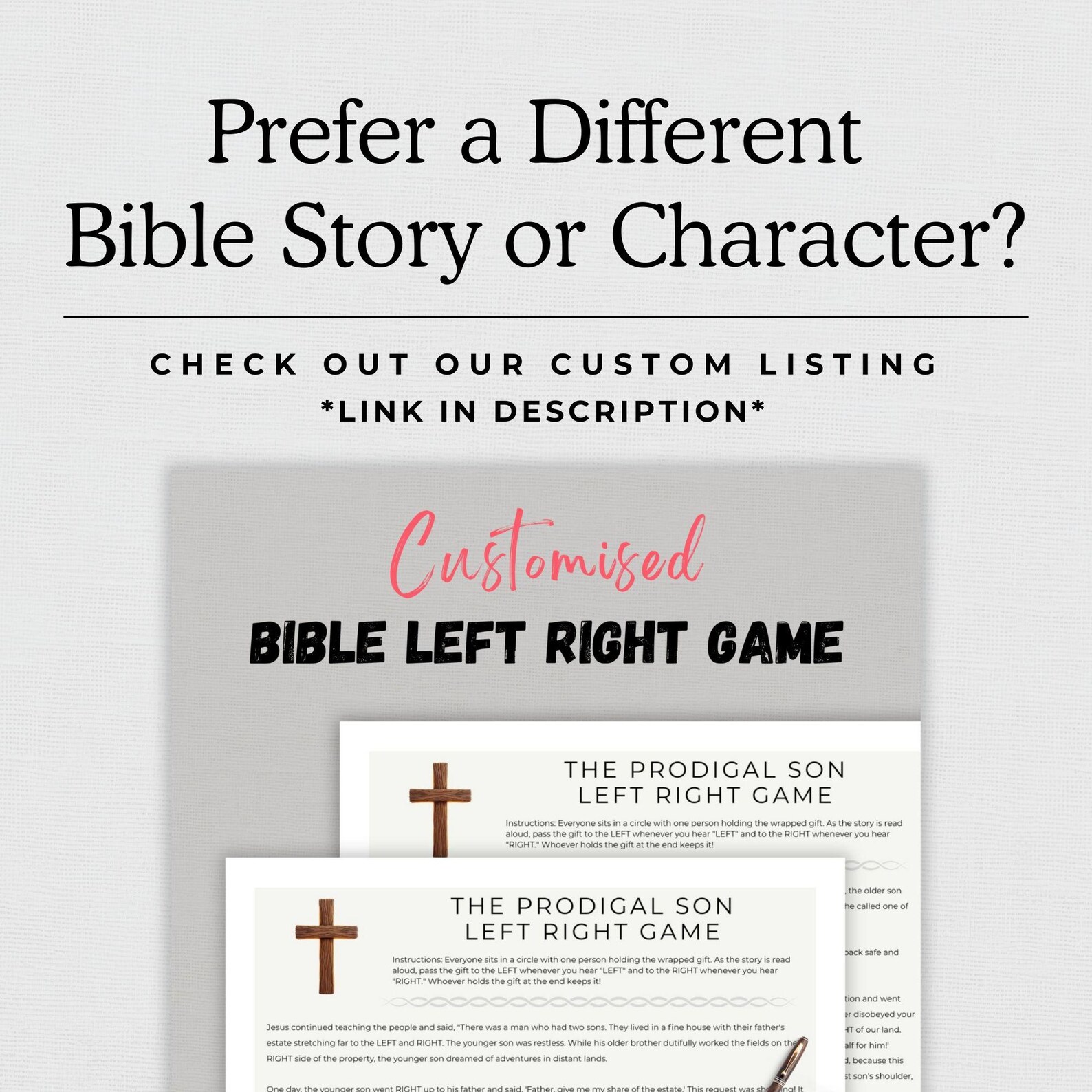 Bible Left Right Game Party Game,daniel in the Lions Den,pass the Prize ...