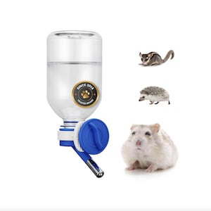 Choco Nose No-Drip Hamsters Water Bottle/Dispenser for Hedgehogs/Sugar Gliders/Gerbils  Cage Mount. 10.2 Fl oz Leak-proof Nozzle 10mm (C125)