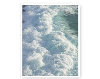 Coastal Ocean Wave Photography Print, Beach House Decor