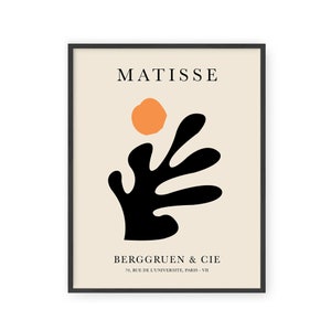 Matisse Inspired Cutout Poster, Henri Matisse Print, Matisse Exhibition Poster, Berggruen & Cie