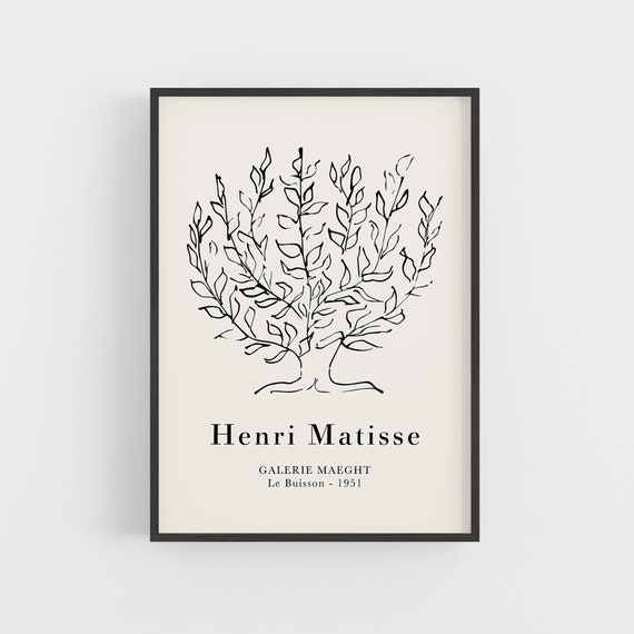 Henri Matisse Tree Print, Galerie Maeght, Matte Poster