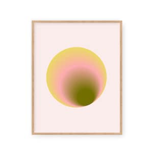 Enchanted Circle Magic Art Print, Colorful Abstract Poster for Modern Wall Decor, Magical Circle Shape Art Print.