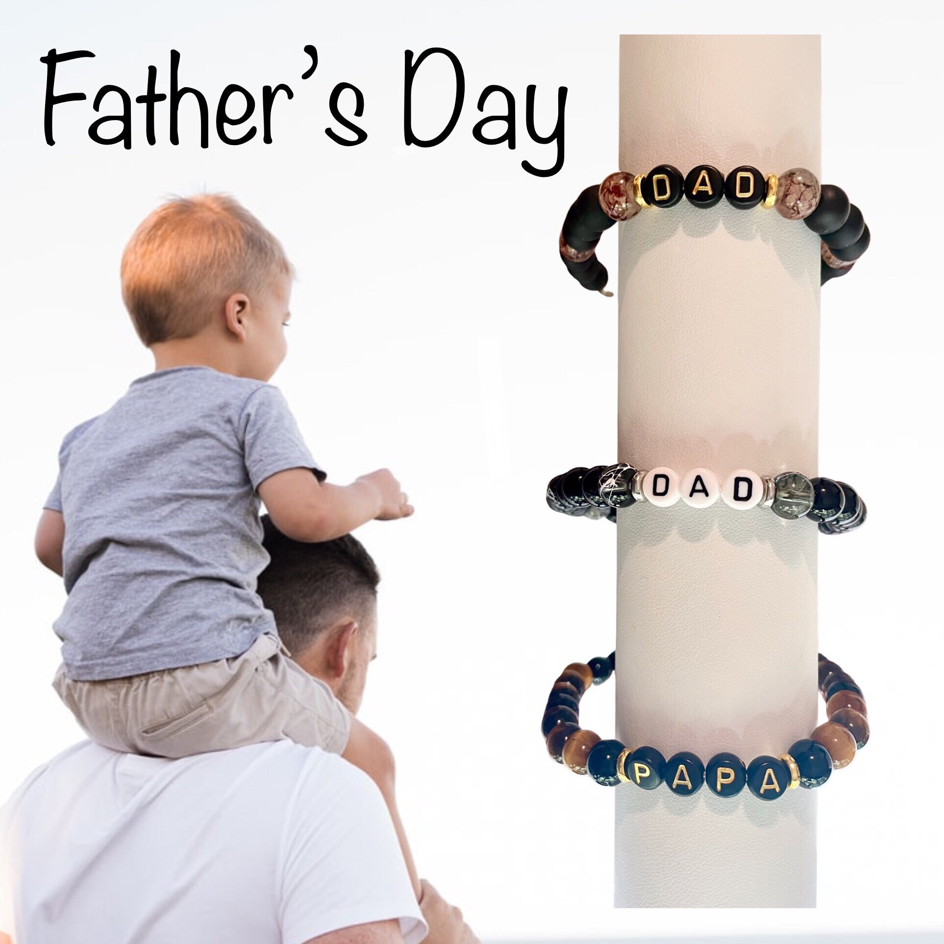 Mens Beaded Bracelet Personalize it Great gift for Dad Etsy