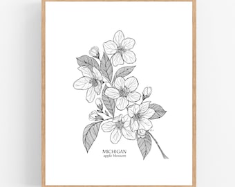 Apple Blossoms Art Etsy