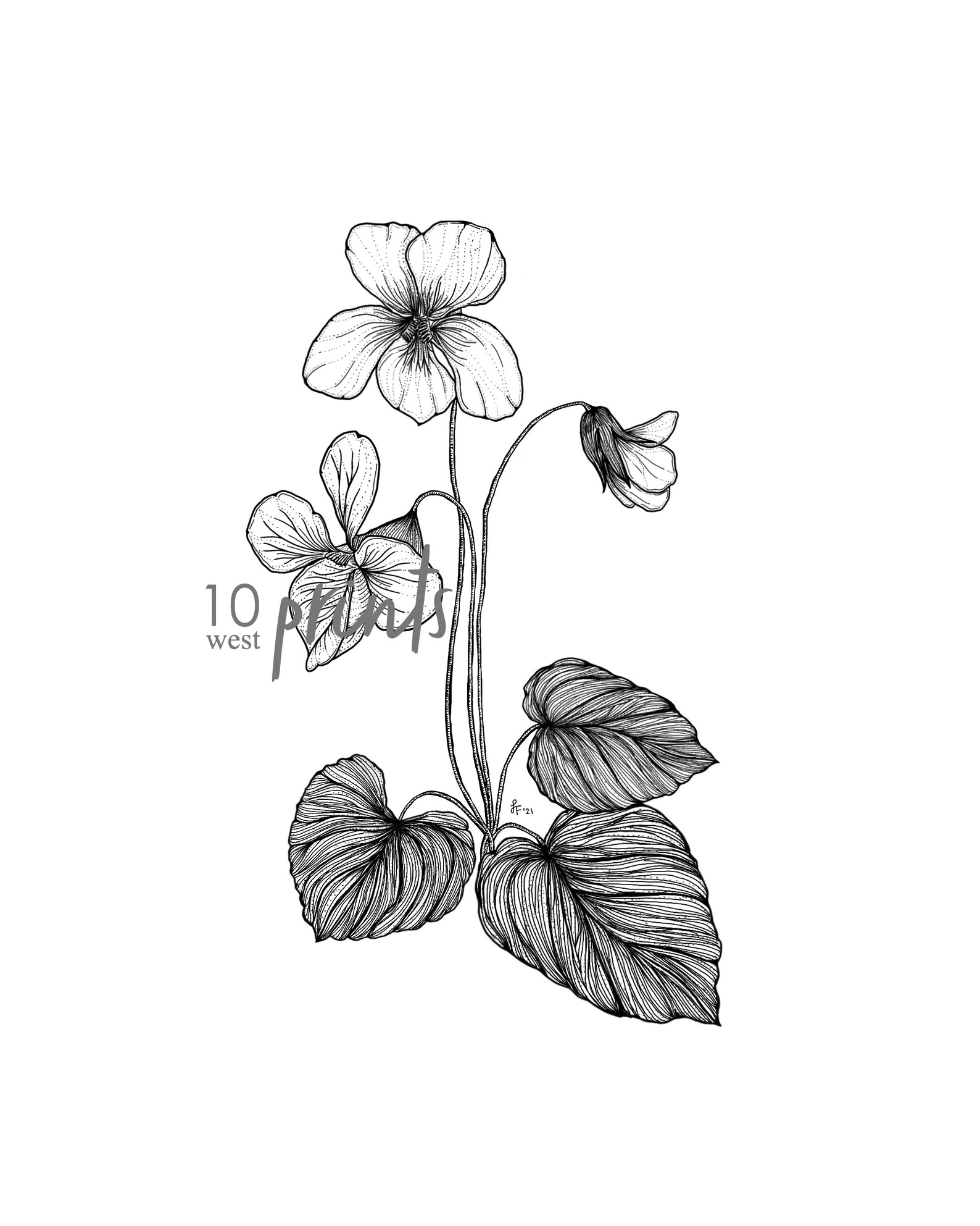 Violet Ink Sketch Print / Stampabile / Arte / Download - Etsy Italia