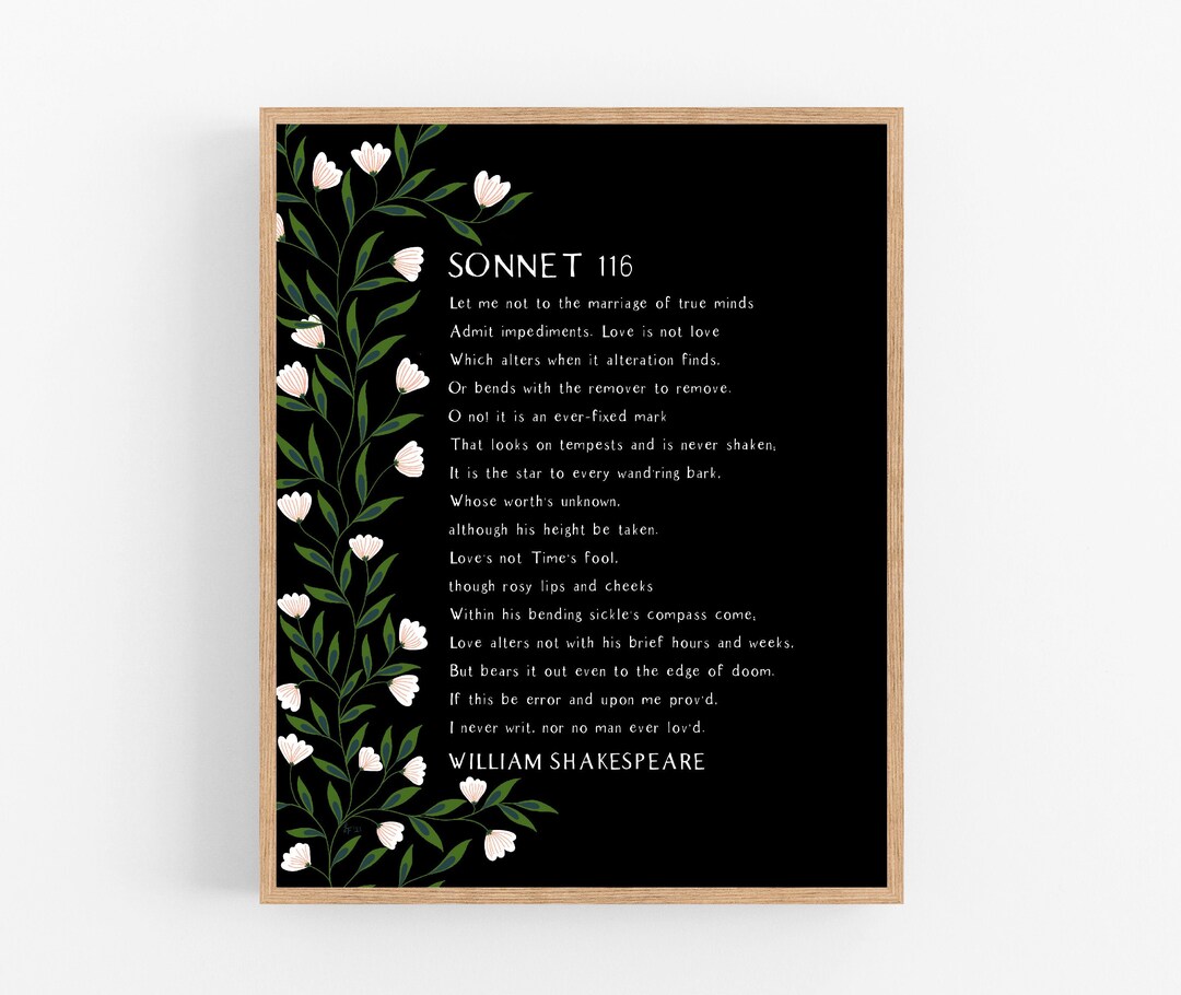 poem Sonnet 116 - William Shakespeare Poem - Literature