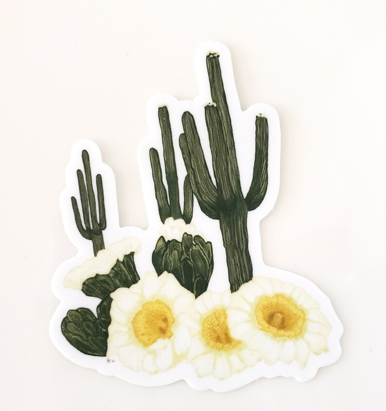 Saguaro Cactus Vinyl Sticker / Waterproof Arizona Saguaro Etsy
