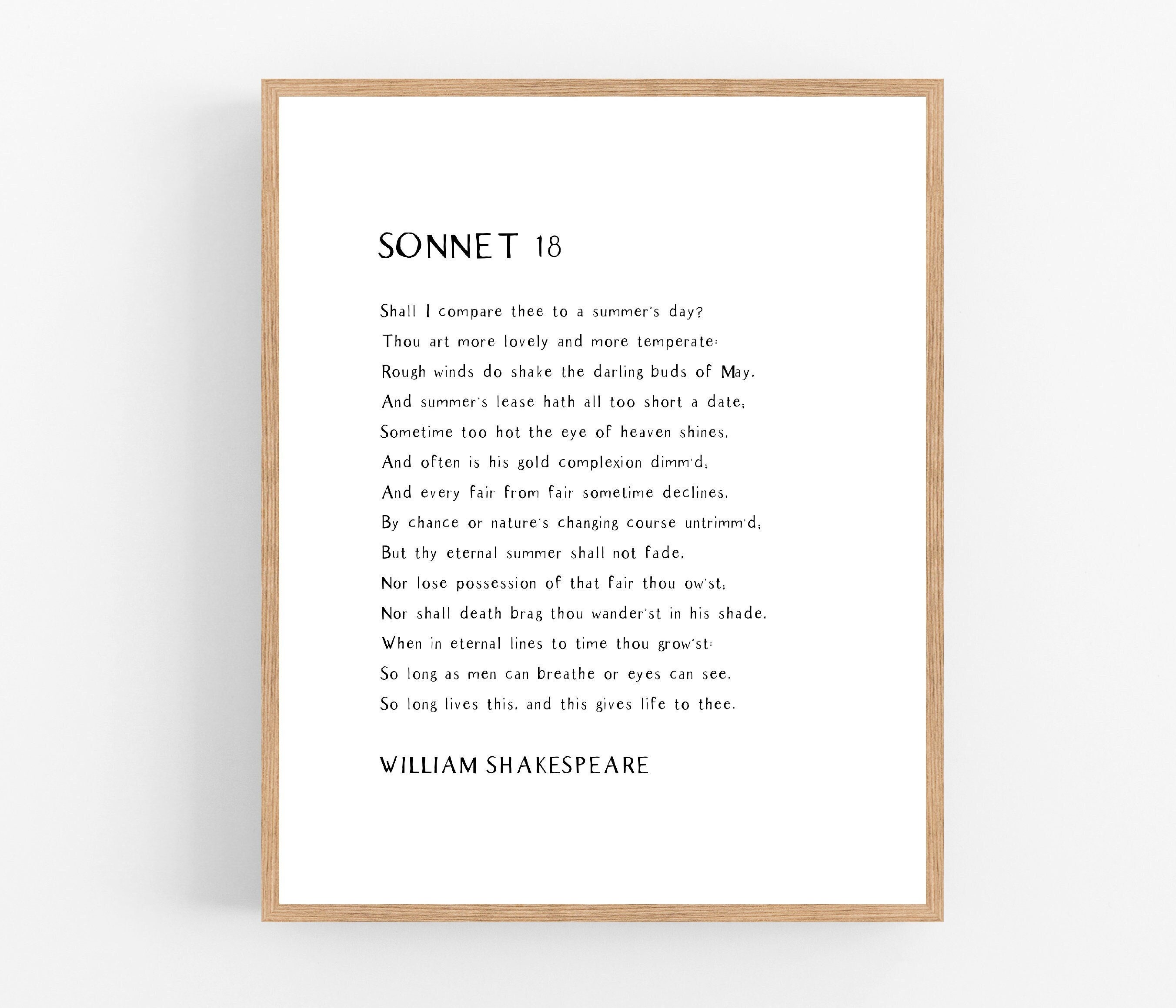 Soneto 18, william shakespeare