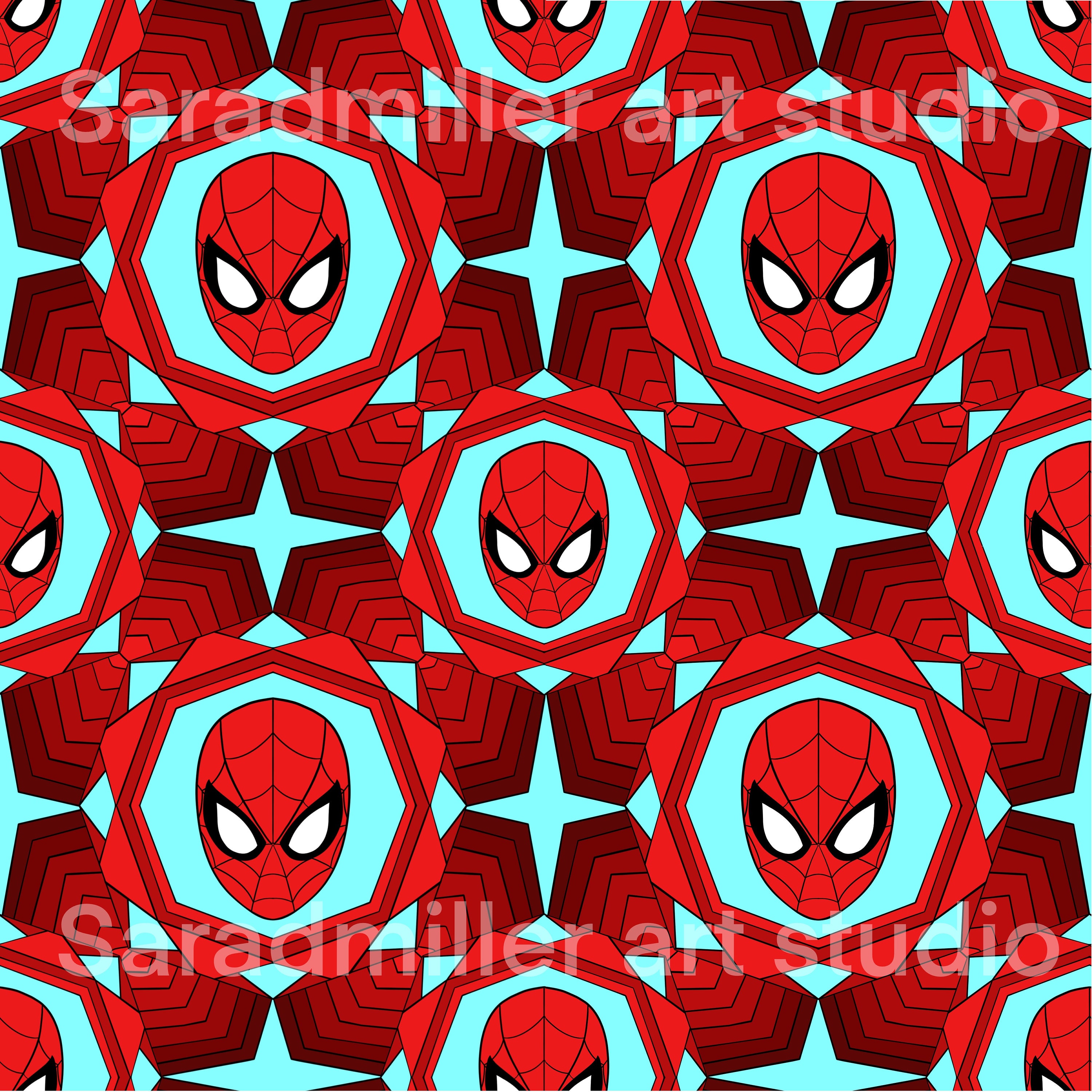 SPIDERMAN design seamless pattern design/ superhero / Etsy