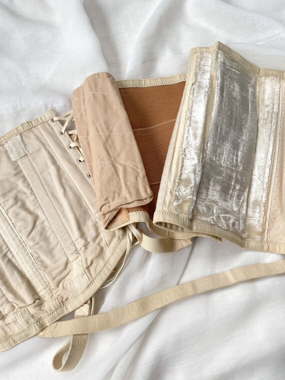 Vintage 1950s neutral corset / girdle skirt - image 3