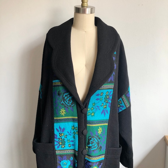 Vintage French Chacok Merino Wool Coat 1990s - image 2