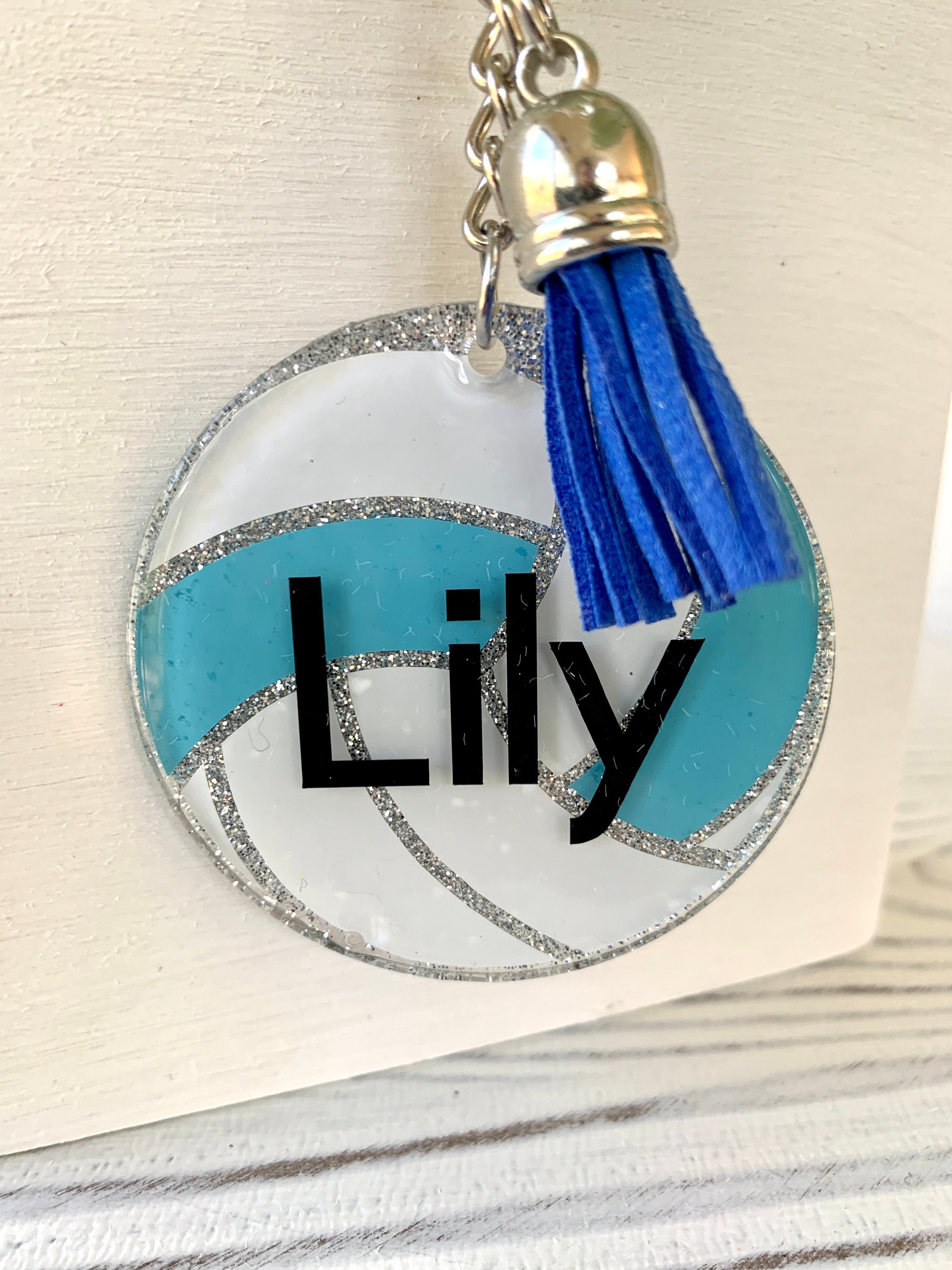 Keychain Volleyball keychain personalized bag charm Etsy