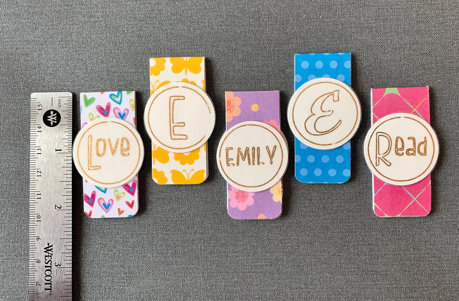 bookmarks personalized set of 5 bookmark book Etsy