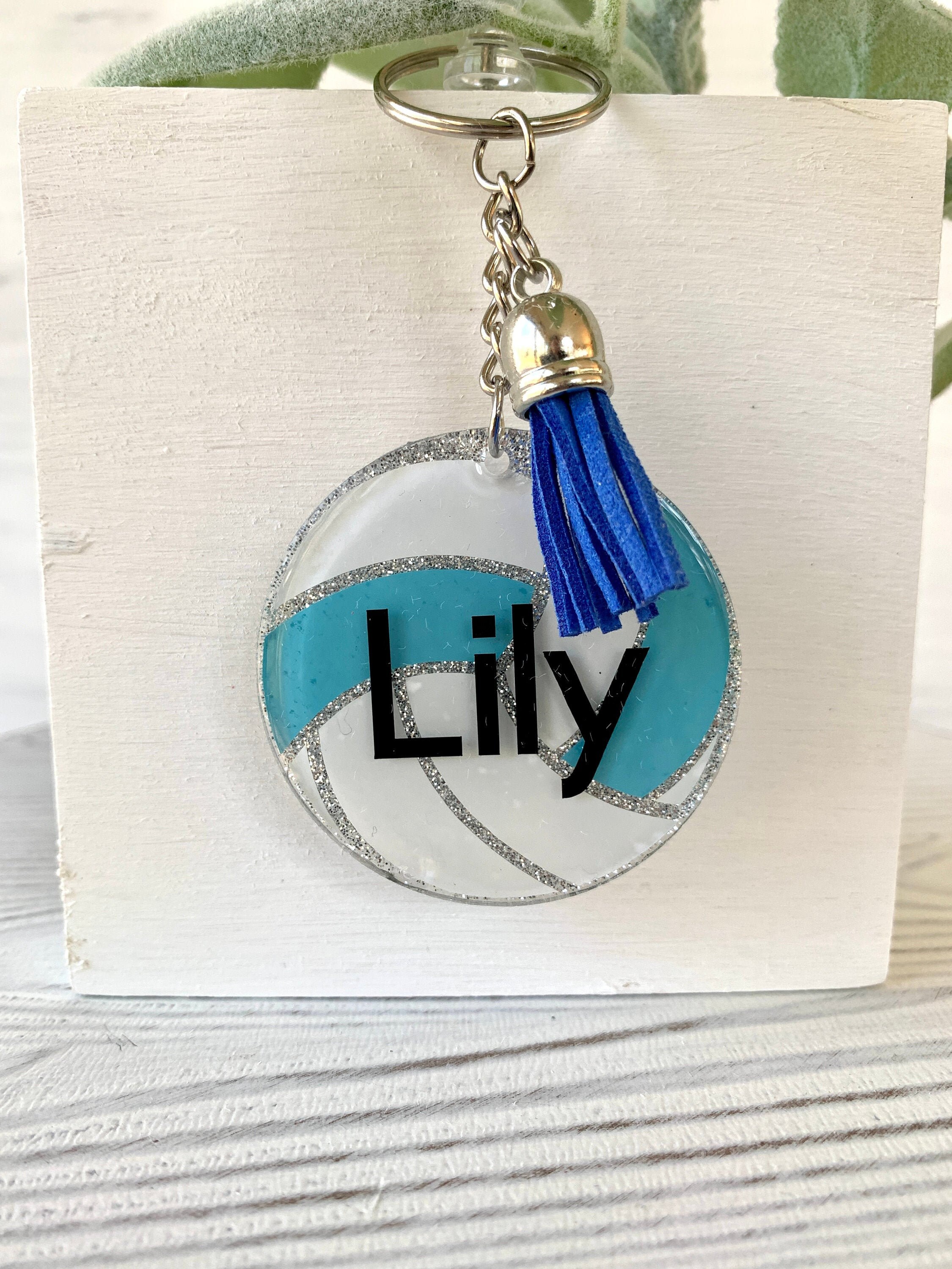 Keychain Volleyball keychain personalized bag charm Etsy