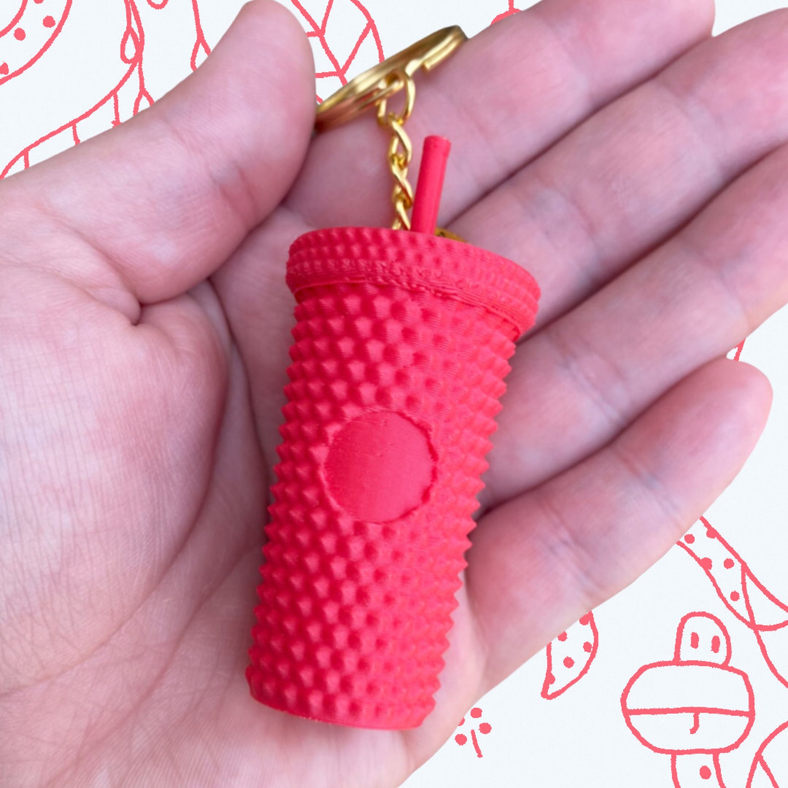 Starbucks Keychain Studded Tumbler Keychain Cute Etsy